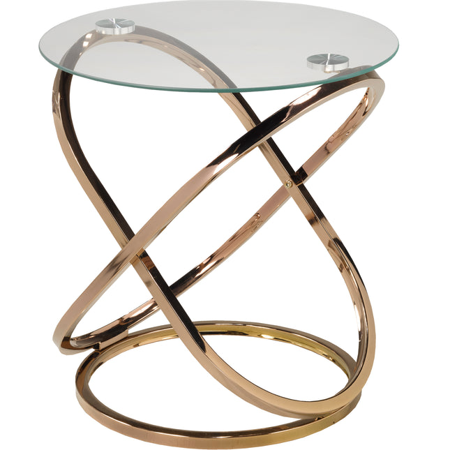 Accent Table/ End table/ Rosegold