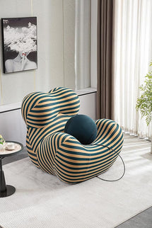 Modern Accent Chair with Ottoman Set, Comfy Lounge Chair with Footrest, Leisure Barrel Armchair,Mother's Arms Lazy Sofa Chair for Living Room, Bedroom, Reading Room