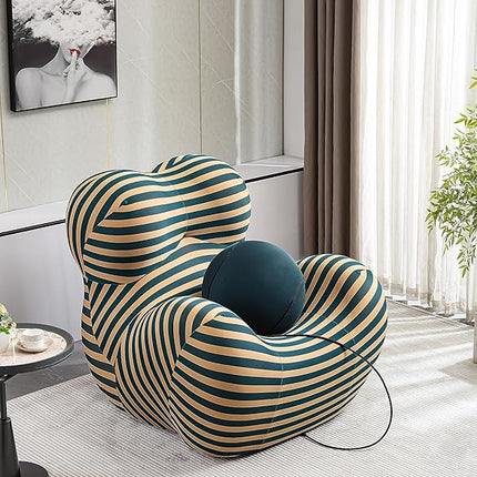 Modern Accent Chair with Ottoman Set, Comfy Lounge Chair with Footrest, Leisure Barrel Armchair,Mother's Arms Lazy Sofa Chair for Living Room, Bedroom, Reading Room