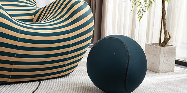Modern Accent Chair with Ottoman Set, Comfy Lounge Chair with Footrest, Leisure Barrel Armchair,Mother's Arms Lazy Sofa Chair for Living Room, Bedroom, Reading Room