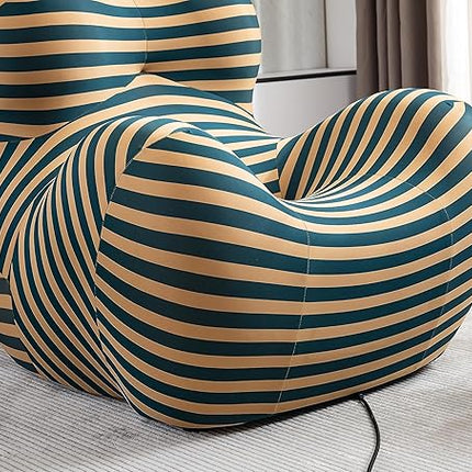 Modern Accent Chair with Ottoman Set, Comfy Lounge Chair with Footrest, Leisure Barrel Armchair,Mother's Arms Lazy Sofa Chair for Living Room, Bedroom, Reading Room