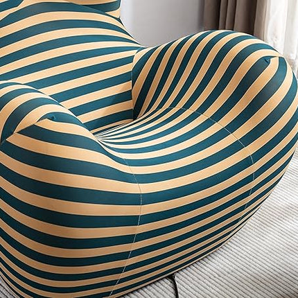 Modern Accent Chair with Ottoman Set, Comfy Lounge Chair with Footrest, Leisure Barrel Armchair,Mother's Arms Lazy Sofa Chair for Living Room, Bedroom, Reading Room