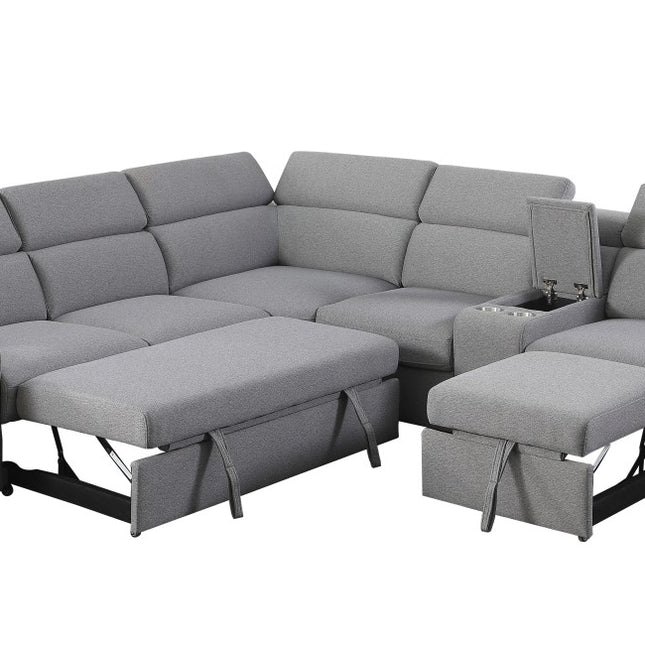 Emmett Sectional Grey Sofa 75651