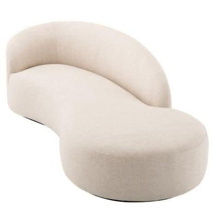 Contemporary Curved Couch in Sherpa Cover AF-SF008BE