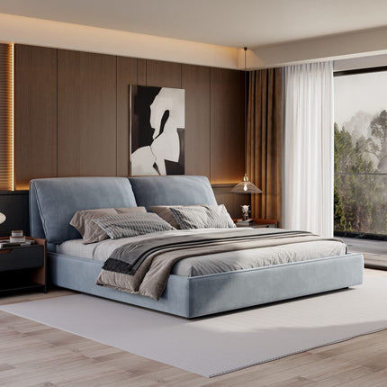 Velvet Modern Queen And King Size Bed (Removable & Washable Cover) AF-B2402