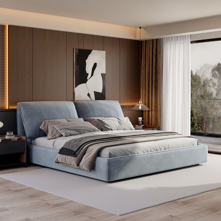 Velvet Modern Queen And King Size Bed (Removable & Washable Cover) AF-B2402