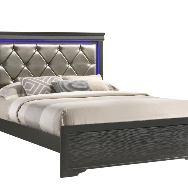 1161 Brooklyn Queen Bed Metalic Grey