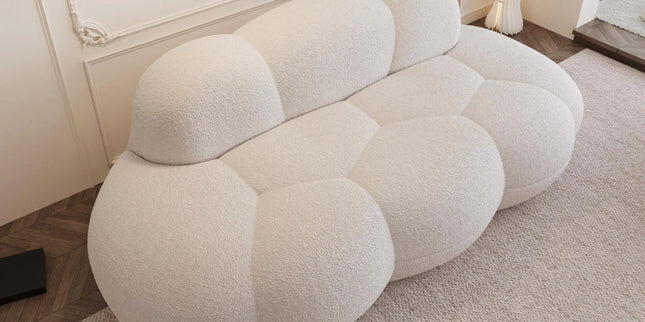 Bubble Curve Boneless Sherpa Fleece Sofa