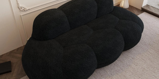 Bubble Curve Boneless Sherpa Fleece Sofa