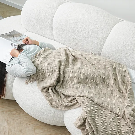 Bubble Curve Boneless Sherpa Fleece Sofa