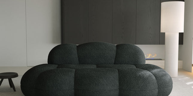 Bubble Curve Boneless Sherpa Fleece Sofa