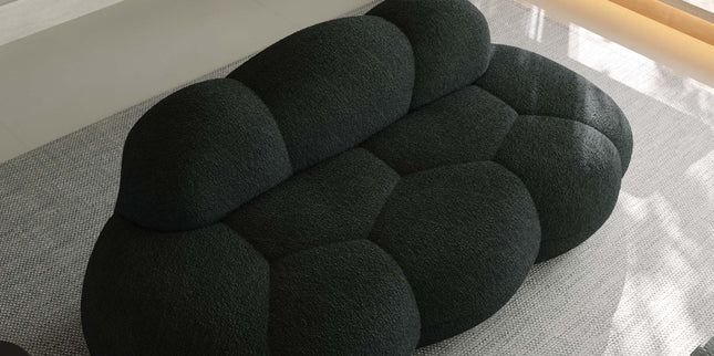 Bubble Curve Boneless Sherpa Fleece Sofa
