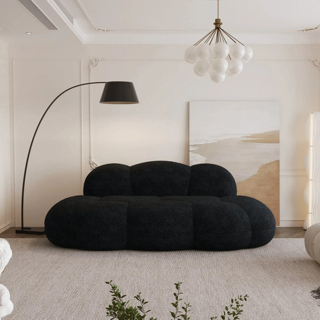 Bubble Curve Boneless Sherpa Fleece Sofa