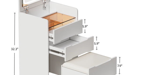 Glowdrop Makeup Vanity Dresser