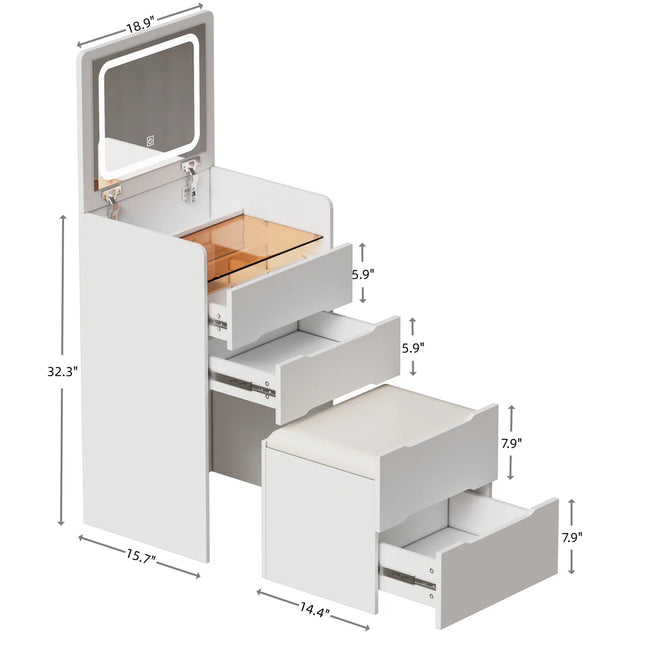 Glowdrop Makeup Vanity Dresser