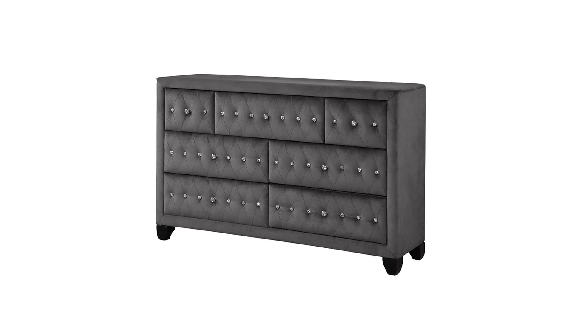 grey velvet dresser Dante Dresser in Gray Velvet