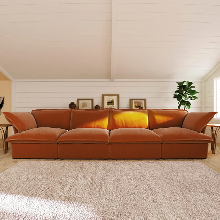 Cloud cozy Velvet Sectional Sofa