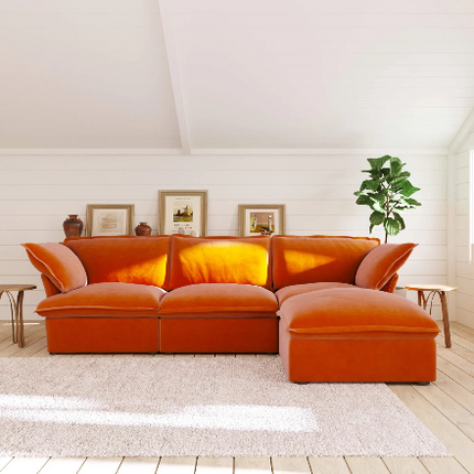 Cloud cozy Velvet Sectional Sofa