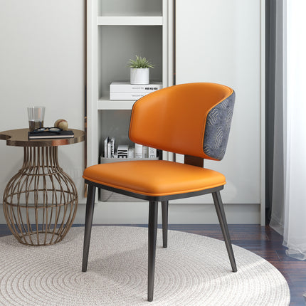 Minimalist Luxury Home Dining Leather Lounge Chair Set of 2 MH-DC6