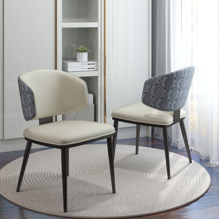 Minimalist Luxury Home Dining Leather Lounge Chair Set of 2 MH-DC6