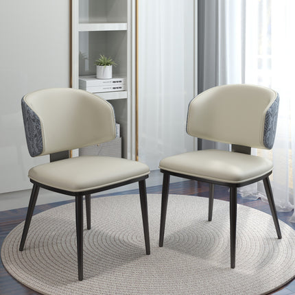 Minimalist Luxury Home Dining Leather Lounge Chair Set of 2 MH-DC6