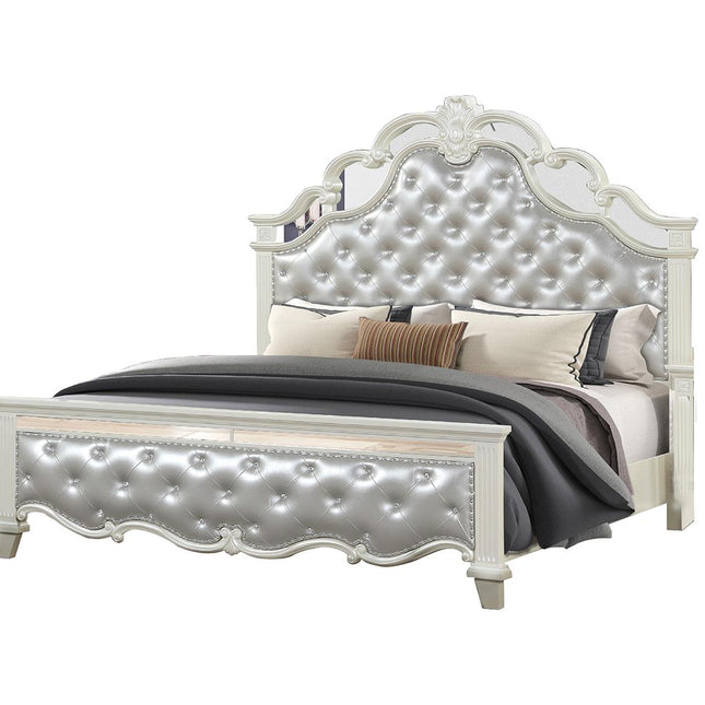 1381 Milan Queen Bed Milky White