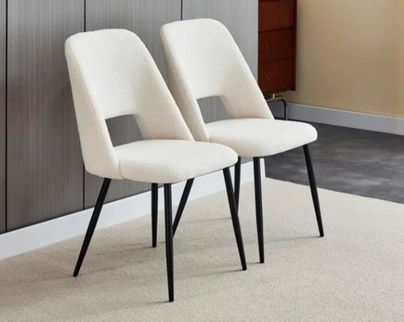 Boucle Dining Chair Set of 2