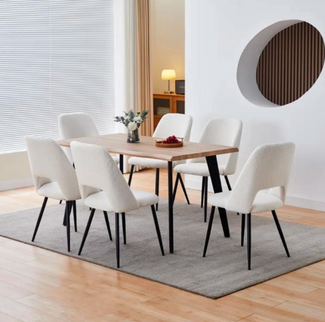 Boucle Dining Chair Set of 2