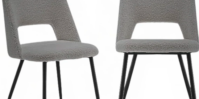 Boucle Dining Chair Set of 2