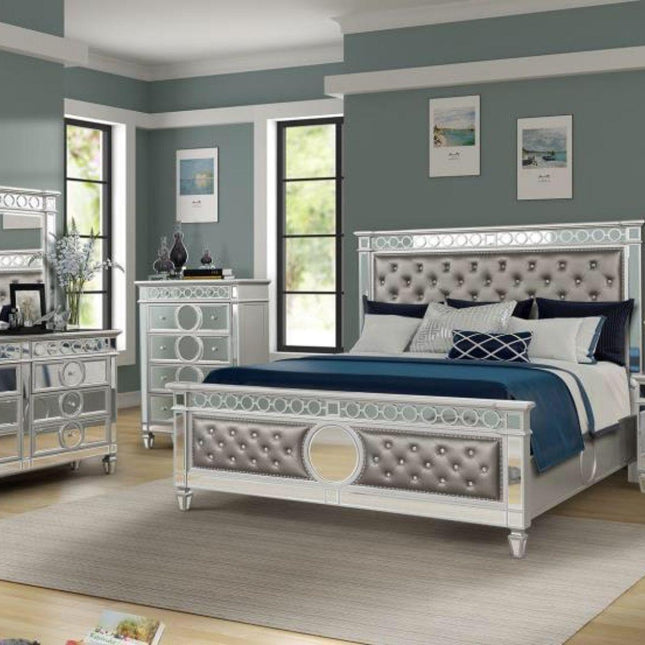 1937 Symphony King Bedroom Set in Silver