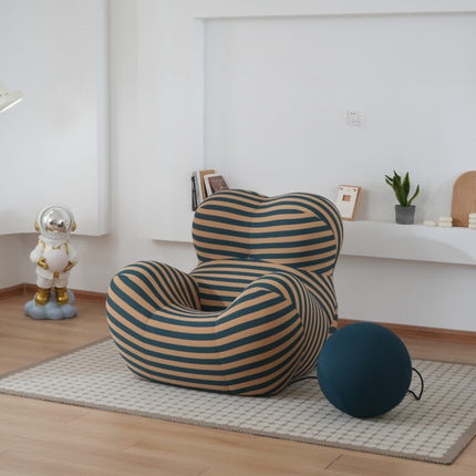 Unique Modern Stripe Accent Chair Sofa with Ottoman - AF-UP50B-RED