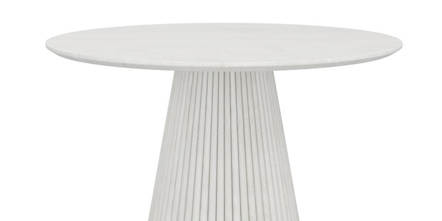 AKIRA SOLID WOOD DINING TABLE - WHITE WASH