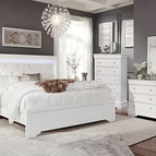 Dresser plus mirror and 1 night stand and bed box