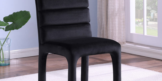 891111 Dining Chair Set of 2 Velvet Fabric