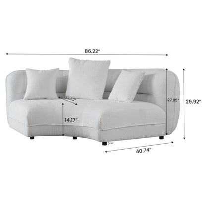 Spacious Sherpa Curved Couch AF-SF015WE