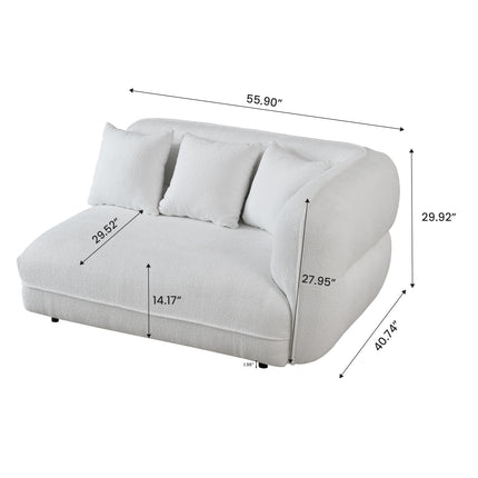 Spacious Sherpa Curved Couch AF-SF015WE
