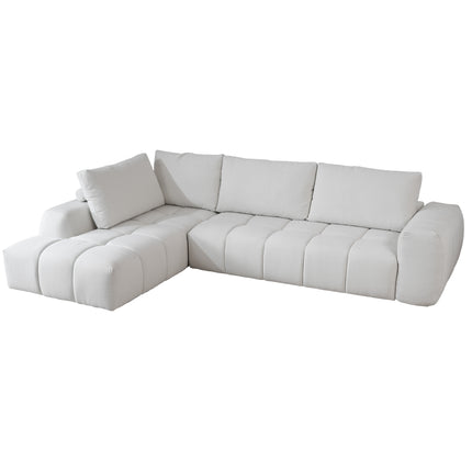 L-Shaped Sectional Sofa with Oversized Grid Cushions & Chaise AF-SF025WE