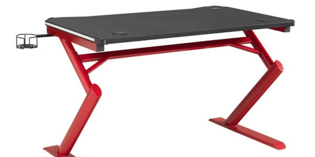 GAMING DESK & CHAIR SET, BLACK/RED