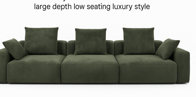 Quilted Comfort Corduroy Sofa