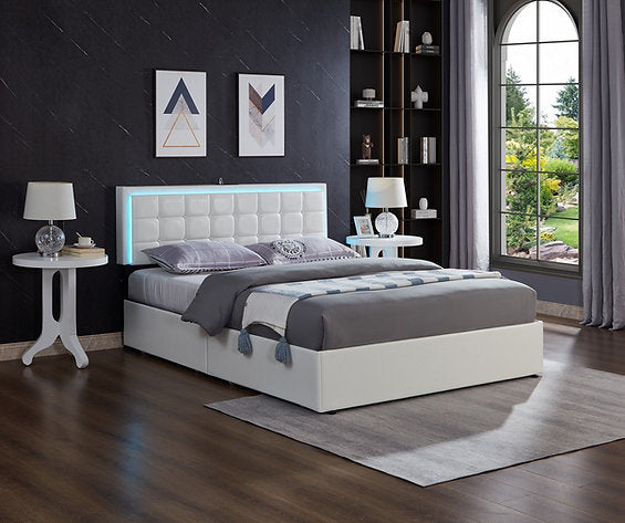 Glam LED Queen bed