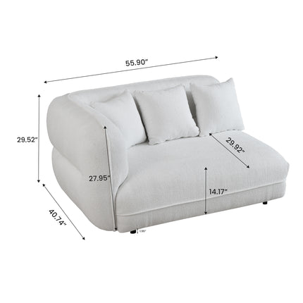 Spacious Sherpa Curved Couch AF-SF015WE