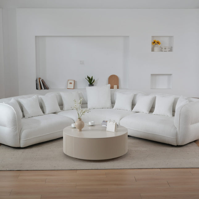 Spacious Sherpa Curved Couch AF-SF015WE