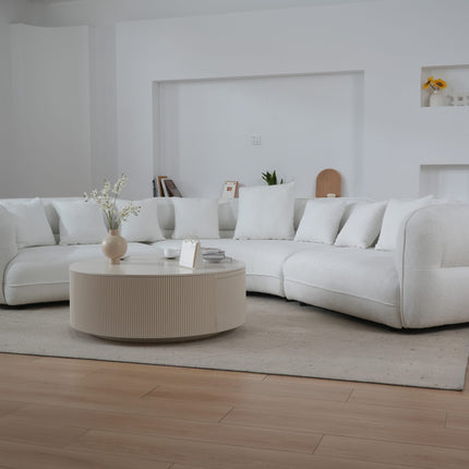 Spacious Sherpa Curved Couch AF-SF015WE