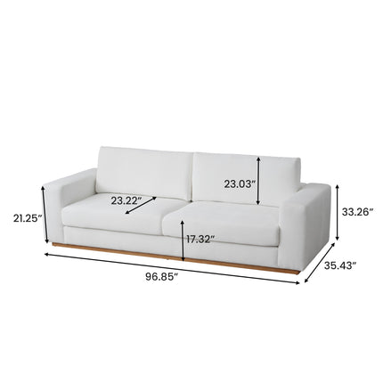 Minimalist Modern Sherpa Sectional Loveseat AF-SF018WE